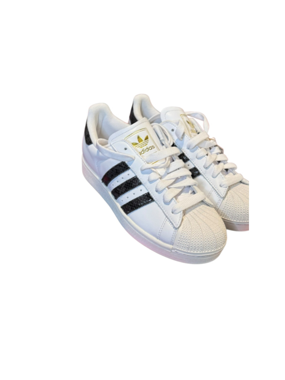 Women's Adidas Superstar Sneakers White and Black 8.5